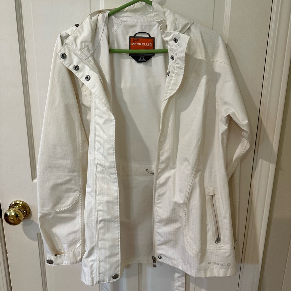White Merrell Rain Jacket Opti-shell size Medium